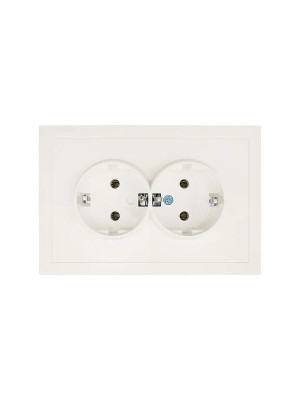 Розетка 2-мест. с/з СП ZIMA IP20 16А ПБТ безвинт. зажим слон. кость LEZARD 704-9000-127BQC