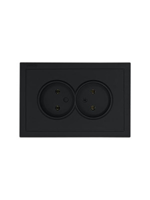 Розетка 2-мест. с/з СП ZIMA IP20 16А ПБТ безвинт. зажим черн. бархат LEZARD 704-4200-127BQC