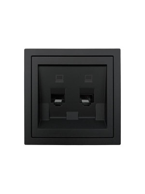 Розетка компьютерная 2-мест. СП ZIMA IP20 черн. бархат LEZARD 704-4288-141