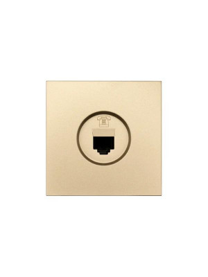 Розетка телефонная евро СП ZIMA IP20 зол. LEZARD 704-3688-137