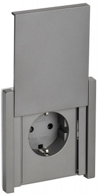 Розетка СП FORTE&PIANO 16А IP44 FP521 с заземл. защ. шторки с крышкой винт. крепл. сталь IEK FP-R16-16-44-K46