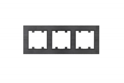 Рамка 3-м Karea LINE STAR дым. металлик Makel 86050703