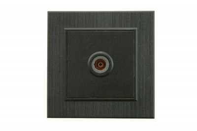 Розетка TV проходная Karea LINE STAR чер. Makel 86054007