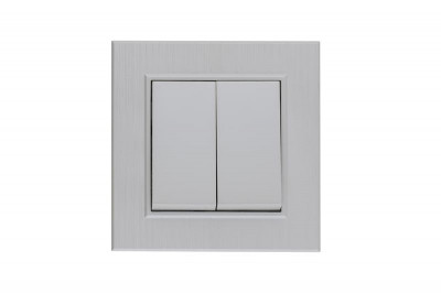 Выключатель 2-клав. Karea LINE STAR жемчуж. Makel 86100003