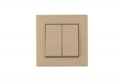 Выключатель 2-клав. Karea RIZZ крем Makel 88010003