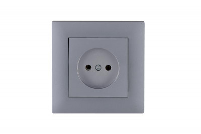 Розетка 1-м Kare RIZZ STAR без заземл. сер. Makel 88065022