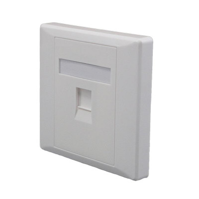 Панель лицевая 1 порт 80х80 Keystone шторка (DIY) SUPRLAN 10-0333-1