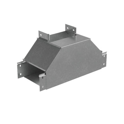 Отвод для лотка Т-образ. вертикал. 100х400мм вверх с разворотом трассы на 90град. 