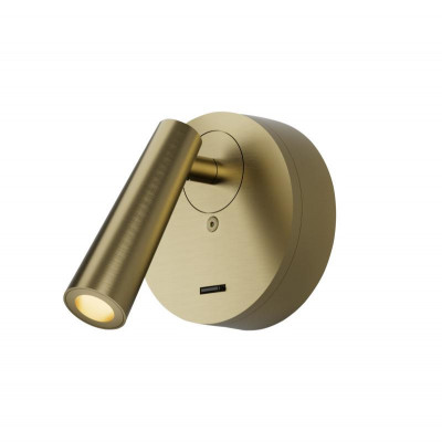 Бра SHINE WALL 3Вт 3000К IP20 104х68 RA90 со светодиодом алюм. сатинированная латунь DENKIRS 764380