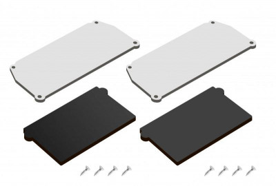 Комплект торцевых заглушек для профиля Flod черн. DENKIRS 696598