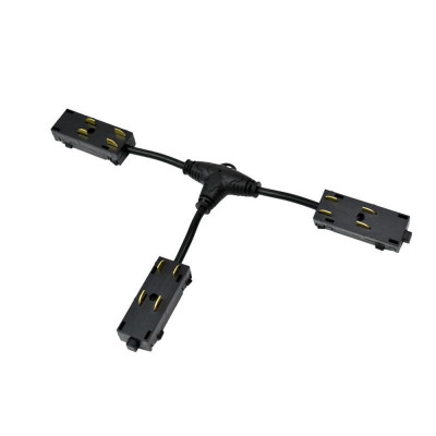 Коннектор электрический трека SMART гибкий Т-образ. черн. DENKIRS 709468