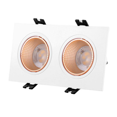 Светильник 10Вт GU5.3 IP20 LED встраив. пластик бел./бронз. DENKIRS 631273