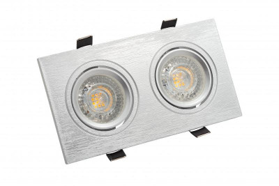 Светильник 10Вт GU5.3 IP20 LED встраив. пластик сер. DENKIRS 538894