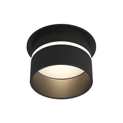 Светильник 15Вт GU10 IP44 встраив. влагозащ. алюм. черн. DENKIRS 545350