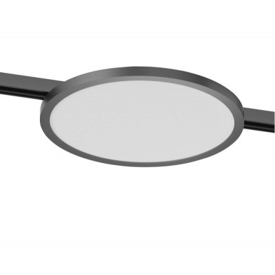 Светильник трековый SHINE FLOW 15Вт 3000К IP20 48В DC 198х27 RA90 со светодиодом алюм. темн. никель DENKIRS 764351