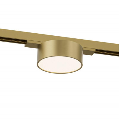 Светильник трековый SHINE FLOW 6Вт 3000К IP20 48В DC 74х28 RA90 со светодиодом алюм. сатинированная латунь DENKIRS 764342