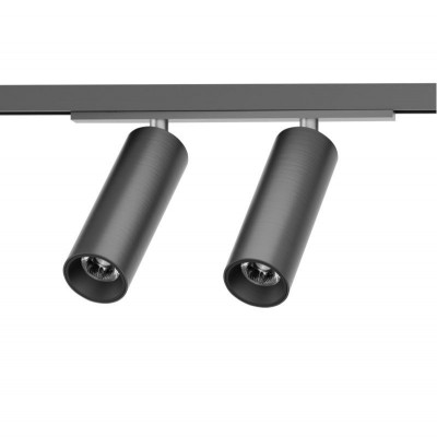 Светильник трековый SHINE SPOT 8Втх2 3000К IP20 48В DC 35х100 RA90 со светодиодом алюм. темн. никель DENKIRS 764335