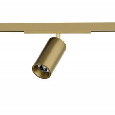 Светильник трековый SHINE SPOT 6Вт 3000К IP20 48В DC 35х70 RA90 со светодиодом алюм. сатинированная латунь DENKIRS 764330