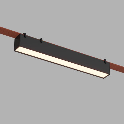 Светильник для трека-ремня Belty Linear 12Вт 3000К IP20 48В DC 323х40х45мм RA90 120град. со светодиодом алюм. черн. DENKIRS 760241