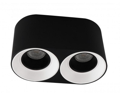 Светильник 10Вт GU5.3 IP20 LED накладной пластик черн.-бел./черн. DENKIRS 654455