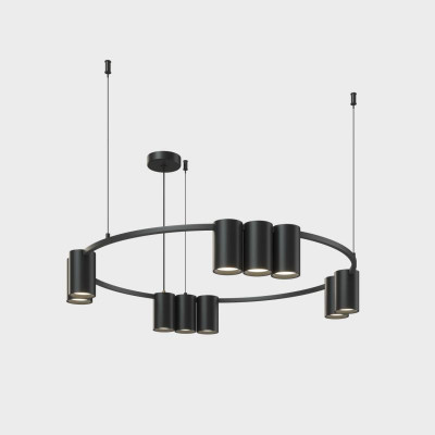 Светильник ORBIT 15Вт 10xGU10 IP20 LED подвесной алюм. матов. черн. DENKIRS 764324