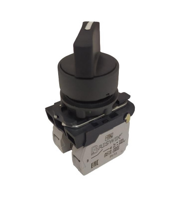 Переключатель КПЕ-3111-Р УХЛ3 1НО+1НЗ 10А IP40 рукоятка на два положения с самовозвратом d посадочного отверст. 22мм черн. ЭЛЬКОМ A8012-T31785450