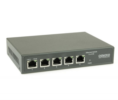 Коммутатор 2.5G Ethernet SW-5D-1 на 5 RJ45 портов OSNOVO 14343
