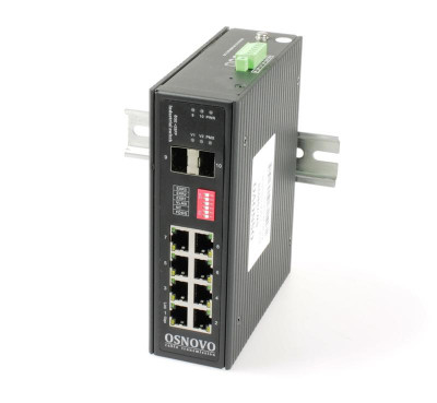 Коммутатор промышленный SW-70802/I Gigabit Ethernet на 10 портов OSNOVO 14074
