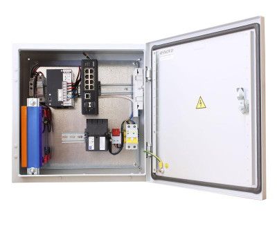 Коммутатор уличный OSS-44TB1(SW-60812/I) в корусе из нержав. стали с термостабил. и резерв. питанием на базе уличн. станции OSNOVO OSS-44TB1 OSNOVO 14223