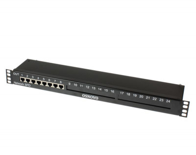 Устройство грозозащиты SP-IP8/100R для локал. вычислит. сети (скорость до 100Мбит/с) на 8 портов OSNOVO 14283