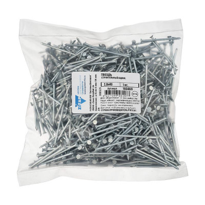 Гвоздь строительный 2х40 оцинк. (уп.1кг) Tech-Krep/Zitar 103469