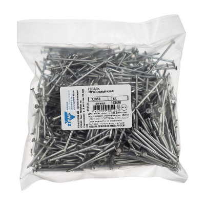 Гвоздь строительный 2х50 оцинк. (уп.1кг) Tech-Krep/Zitar 103470