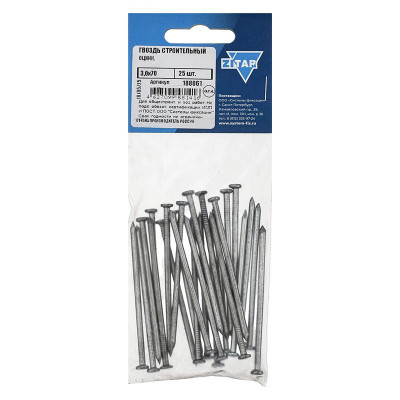Гвоздь строительный 3х70 оцинк. (уп.25шт) Tech-Krep/Zitar 108061