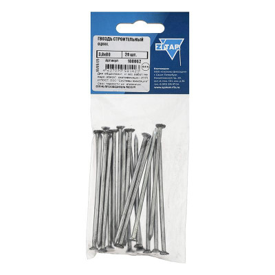 Гвоздь строительный 3х80 оцинк. (уп.20шт) Tech-Krep/Zitar 108062
