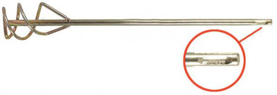 Миксер для строительных смесей оцинкованный профи хвостовик SDS-PLUS 80х400мм FIT 04218