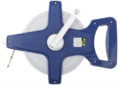 Рулетка землемерная 50м фибергласовая лента открытый корпус син. FIT 17650