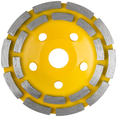 Диск шлифовальный алмазный посадочный диаметр 22.2мм сегментный двойн. ряд 125мм FIT 39517
