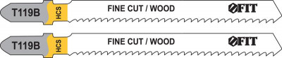 Набор полотен по дереву HCS фрезерованные волнистые зубья 91/67/2мм Т119В (уп.2шт) FIT 40936