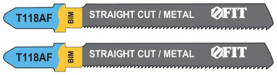 Набор полотен по металлу Bimetal фрезерованные волнистые зубья 76/51/12мм T118AF (уп.2шт) FIT 40971