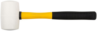 Киянка 70мм 680г фибергласовая ручка резинов. бел. FIT 45504