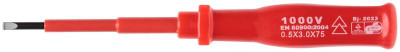 Отвертка изолированная 1000В CrV сталь пластик. ручка 3х75мм SL FIT 55801