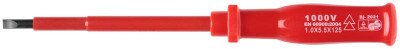 Отвертка изолированная 1000В CrV сталь пластик. ручка 5х125мм SL FIT 55803