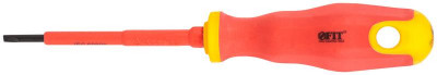 Отвертка изолированная 1000В CrV сталь прорезинен. ручка 3х75мм SL FIT 55896