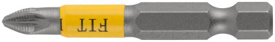 Бита кованая сталь S2 односторон. 50мм PZ2 Профи (блист.10шт) FIT 57535