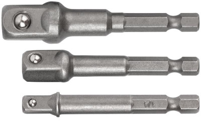Набор адаптеров под головки с хвостовика U-типа под биты 3 шт CrV сталь FIT 57953