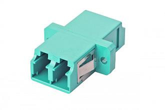Адаптер оптический OM3 дуплекс LC с фланцами бирюз. Eurolan 36A-30-2L-02AQ