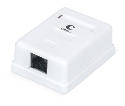Розетка компьютерная одинарная внешняя WS-8P8C-Cat.6-1 RJ-45(8P8C) кат.6 Dual IDC Cabeus 7481c
