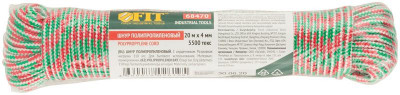 Шнур полипропиленовый с сердечником 4ммх20м р/н=110кгс FIT 68470