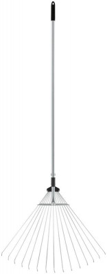 Грабли веерные регулируемые телескопические 15 зубьев 180-630мм длина 1200-1540мм FIT 77007