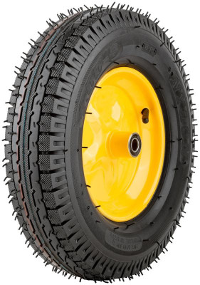 Колесо запасное 8 слойная шина 390х90х220мм для тачек 77609; 77612; 77627 (4.80дюйм/4.00дюйм-8дюйм) (посадка ширина 90мм диаметр 16мм ) FIT 77571